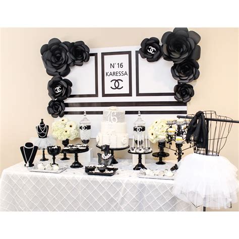 chanel party favors|chanel backdrop for party.